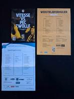 Programma Vitesse PEC Zwolle en teamsheet thuis/uit 2013/14., Verzamelen, Sportartikelen en Voetbal, Ophalen of Verzenden, Zo goed als nieuw