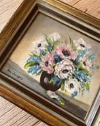 2 Vintage olieverf schilderijen bloemstilllevens Schönegge, Antiek en Kunst, Kunst | Schilderijen | Klassiek, Ophalen of Verzenden