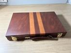 NIEUW | Backgammon Bordspel in Bruine Koffer, Ophalen of Verzenden, Nieuw