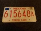 Kentekenplaat licenseplate Indiana Truck 7,000 USA, Verzenden, Gebruikt, Auto's