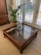 Salontafel, Ophalen, Glas, Vierkant, Zo goed als nieuw