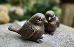 SET VOGELS / bronzen beelden / mussen, Tuin en Terras, Tuinbeelden, Dierenbeeld, Nieuw, Info@huisentuindecoratiemarie.nl, Huis en tuin decoratie marie