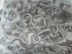 houtskool tekening, Antiek en Kunst, Ophalen of Verzenden