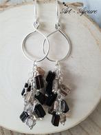 Art-Ajoure 925 Zilver oorbellen met Rookkwarts edelstenen, Sieraden, Tassen en Uiterlijk, Oorbellen, Verzenden, Nieuw, Zilver