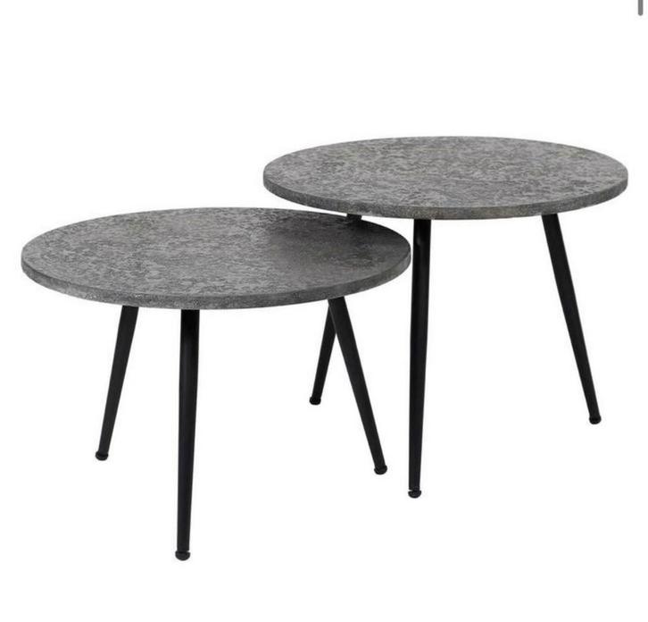 NIEUW modern design salontafel set van 2, Huis en Inrichting, Tafels | Salontafels, Nieuw, Rond, Ophalen of Verzenden