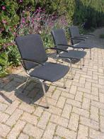 3 retro de wit gispen stoelen fauteuils, Ophalen, Gebruikt, Twee, Wit