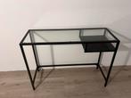 Laptop bureau met glazen blad, Ophalen, Zo goed als nieuw, Bureau