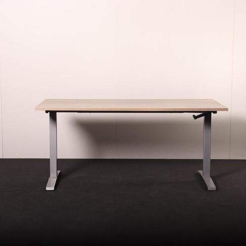 Slingerbureau zit/sta 160x80cm met nieuw blad 72-120cm, Huis en Inrichting, Bureaus, Gebruikt, Stabureau, In hoogte verstelbaar