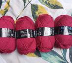 4 bollen wol rood (Berger de francc), Ophalen of Verzenden, Nieuw, Breien of Haken, Wol of Garen