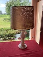 Antieke marmeren schemerlamp voet met kap. 70 cm, Ophalen of Verzenden
