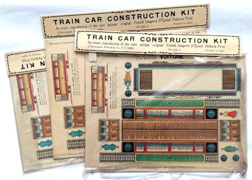 Kartonnen bouwplaat (3x) treinwagon kit No.3555 S, Hobby en Vrije tijd, Modelbouw | Auto's en Voertuigen, Zo goed als nieuw, Overige typen