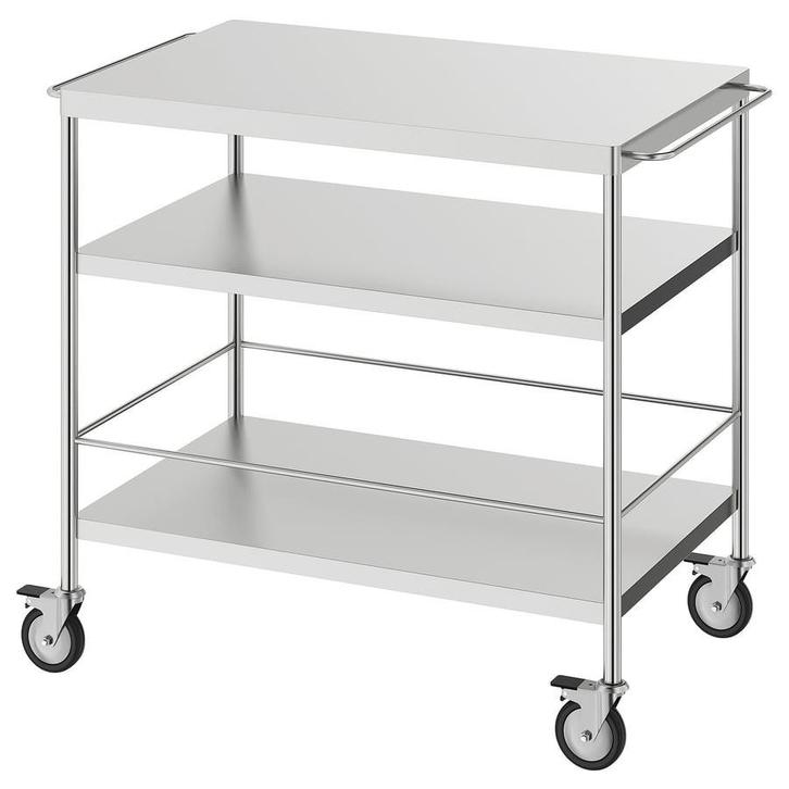 Ikea Flytta, roestvrijstalen trolley, Huis en Inrichting, Keuken | Keukenbenodigdheden, Gebruikt, Ophalen