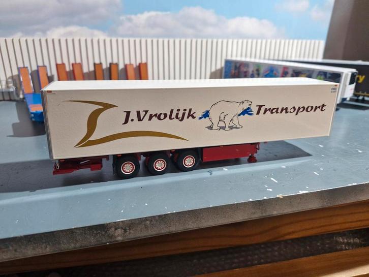 Koeltrailer wsi van j.vrolijk, Hobby en Vrije tijd, Modelauto's | 1:50, Zo goed als nieuw, Bus of Vrachtwagen, Wsi, Ophalen of Verzenden