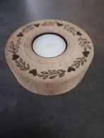 Waxinelichthouder hout rond, Ophalen of Verzenden, Zo goed als nieuw, Hout, Minder dan 25 cm