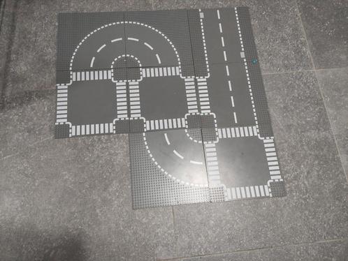 8 Lego City wegenplaten wegplaten donkergrijs zwart, Kinderen en Baby's, Speelgoed | Duplo en Lego, Ophalen of Verzenden
