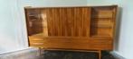 Vintage 50s teak highboard, Ophalen, Gebruikt, 100 tot 150 cm, 200 cm of meer