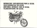 Suzuki GS550 L informatie motor (8006z), Ophalen of Verzenden, Suzuki