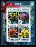 solomon isl 2017 pf blok orchideeën orchids flowers bloemen, Ophalen of Verzenden, Postfris, Dier of Natuur