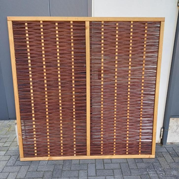 Luxe wilgenschermen in houten frame., Tuin en Terras, Schuttingen, Nieuw, Overige materialen, 1 tot 2 meter, Minder dan 3 meter