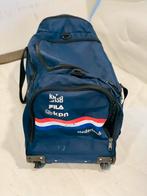 Sporttas weekendtas met wielren reistas tas Fila 80x40x40, Uitschuifbare handgreep, 30 cm of meer, Blauw, Zo goed als nieuw