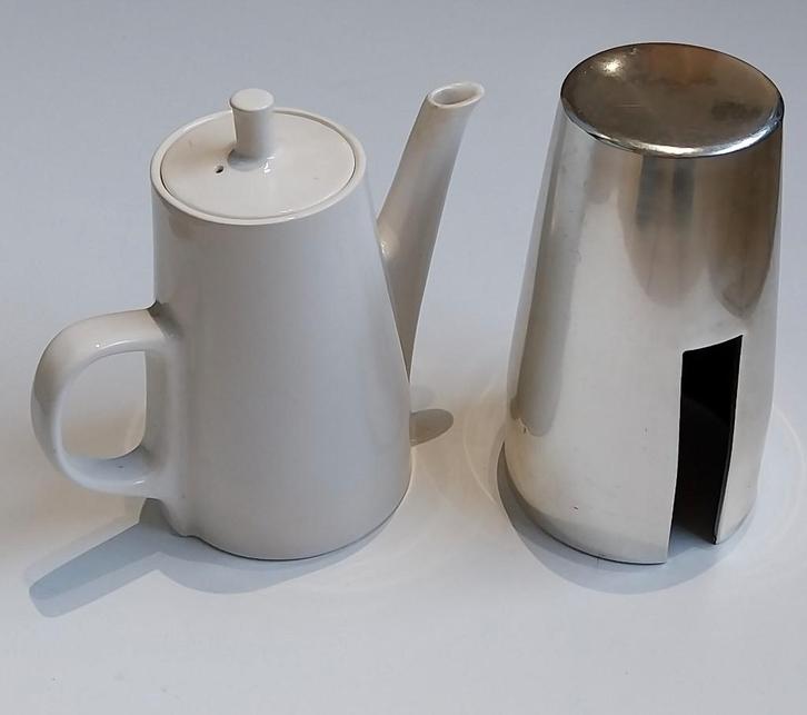 Porseleinen Koffie/Theekan + warmhoudkap, Mie Gila-Duitsland, Huis en Inrichting, Keuken | Keukenbenodigdheden, Ophalen of Verzenden