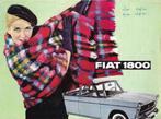 Brochure FIAT 1800 & 2100, ca. 1961 (NL)., Leonard Lang, Amsterdam, Ophalen of Verzenden, Zo goed als nieuw, Overige merken