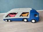 Grote vrachtwagen van Little Tikes met oplegger en auto's, Ophalen of Verzenden, Zo goed als nieuw