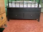Zwarte lage Hemnes kast, Ophalen, Gebruikt, 100 tot 150 cm, 1 of 2 laden