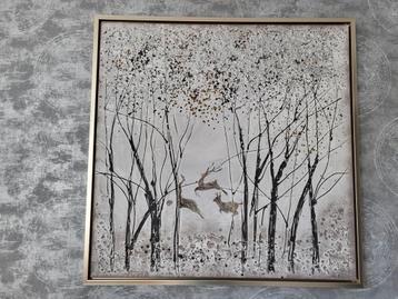 Schilderij, 100cmx100cm grijs beschikbaar voor biedingen