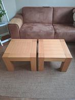 Massief Houten Bijzettafel/Salontafel - 2 stuks, Ophalen