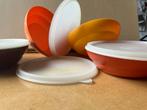 Vintage Tupperware schaaltjes met deksel, Huis en Inrichting, Keuken | Tupperware, Bruin, Schaal, Gebruikt, Ophalen of Verzenden