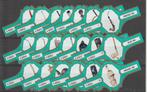 reeks - 1359  pijpenkoppen   1-20 -sigarenbandjes, Verzamelen, Verzenden, Zo goed als nieuw, Sigarenbandjes