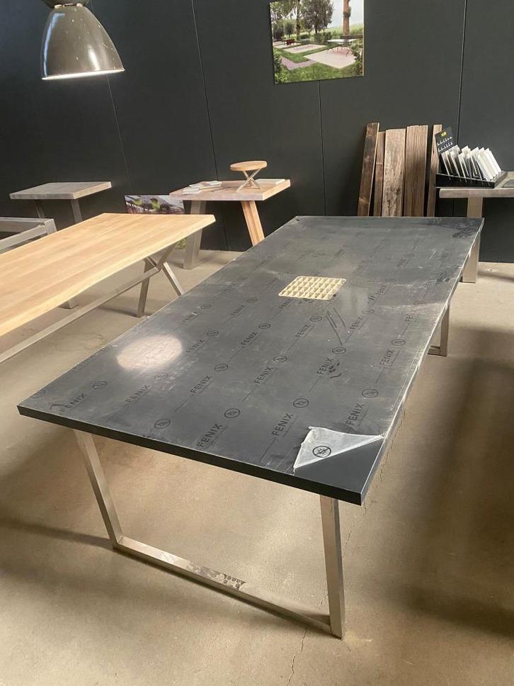 Fenix Tafel - RVS Onderstel - 240*120*78, Huis en Inrichting, Tafels | Eettafels, Nieuw, 100 tot 150 cm, 200 cm of meer, Vijf personen of meer