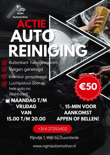Actie €50 binnen buitenzijde + wax elke maandag t/m vrijdag beschikbaar voor biedingen