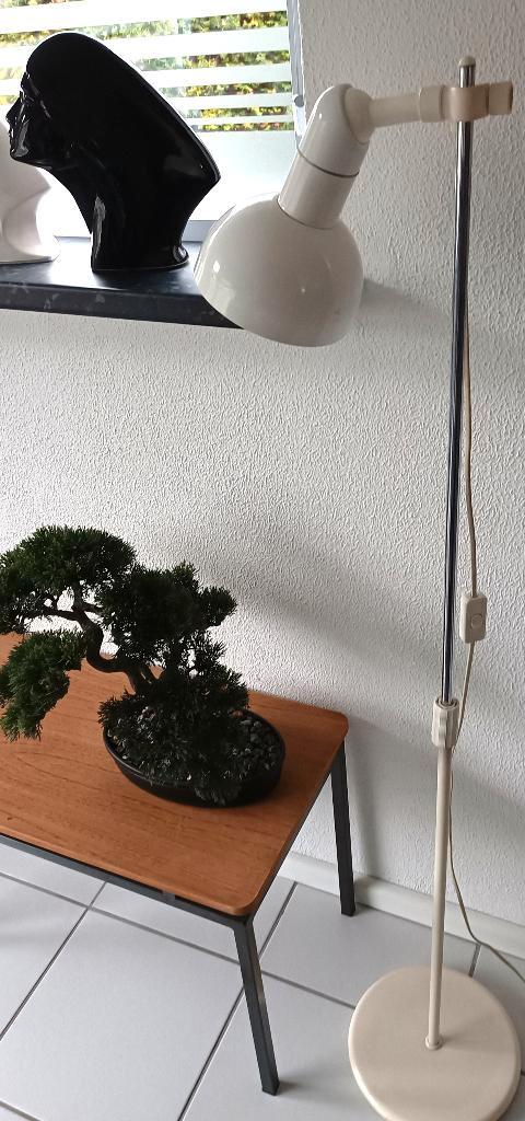 vintage vloerlamp (uitschuifbaar) design leeslamp- seventies, Huis en Inrichting, Lampen | Vloerlampen, Gebruikt, 100 tot 150 cm