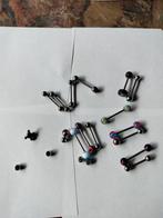Diverse soorten Tongpiercings - Doodskop & Spin, Ophalen of Verzenden, Nieuw, Staal