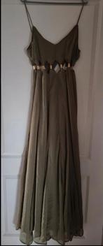 ASOS maxi-jurk – maat 40 – olijfgroen met gouden details, Maat 38/40 (M), ASOS, Ophalen of Verzenden, Zo goed als nieuw