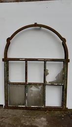 Antiek gietijzeren raam – 97,5 x 71,5 cm – raam 10, Doe-het-zelf en Verbouw, Glas en Ramen, Ophalen, Gevelraam of Ruit, Gebruikt