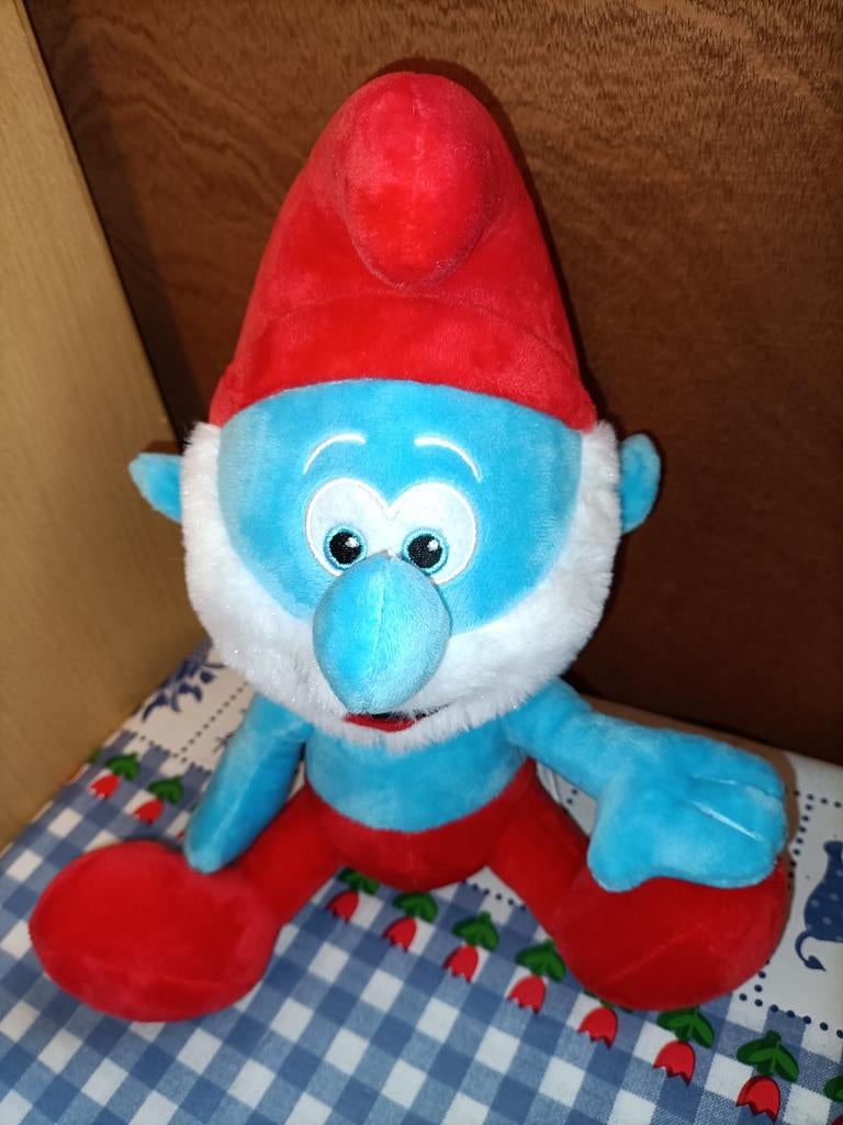 Grote Smurf knuffel smurfen 26 cm groot, Verzamelen, Smurfen, Ophalen of Verzenden, Zo goed als nieuw