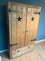 Stijgerhouten kast kinderkamer met details, Huis en Inrichting, Kasten | Kledingkasten, Ophalen, Gebruikt, 100 tot 150 cm, 200 cm of meer