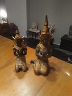 Buddha volledig bronze afkomstig uit Thailand tempelwachters, Ophalen of Verzenden
