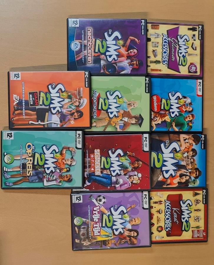 De Sims 2 + Uitbreidingen en Accessoires, Spelcomputers en Games, Games | Pc, Zo goed als nieuw, Simulatie, 1 speler, Vanaf 12 jaar