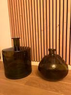 Vazen, Ophalen, Minder dan 50 cm, Groen, Glas