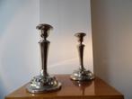 Art Deco Engelse Kandelaars, verzilverd, Antiek en Kunst, Antiek | Kandelaars, Ophalen of Verzenden, Zilver