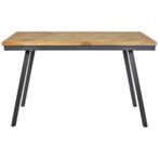 Bureau Mateo Visgraat Teakhout Karwei, Huis en Inrichting, Tafels | Eettafels, 100 tot 150 cm, Teakhout, Nieuw, Vijf personen of meer