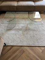 Glazen Design Tafel, Huis en Inrichting, Tafels | Salontafels, Ophalen, Gebruikt, 100 tot 150 cm, 50 tot 100 cm