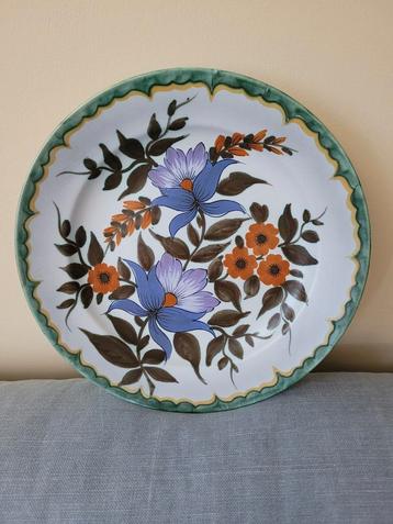Gouds plateel wandbord/Flora keramiek beschikbaar voor biedingen