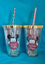 Disney Mickey Minnie Mouse tumblers bekers popcornemmers set, Ophalen of Verzenden, Mickey Mouse, Gebruikt, Servies