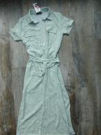 Lange jurk ecru / groen NIEUW maat 38 jurkje met ceintuur, Maat 38/40 (M), Nieuw, Italia Moda, Ophalen of Verzenden