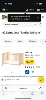 Ikea Sniglar Ledikant + Matras + Beddengoed, Kinderen en Baby's, Ophalen, Zo goed als nieuw, Ledikant